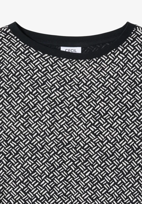 Gemustertes Shirt light greige