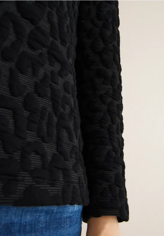 Leo Jacquard Shirt Black