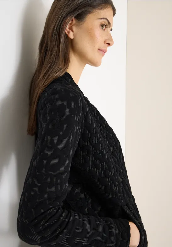 Leo Jacquard Jacke Black