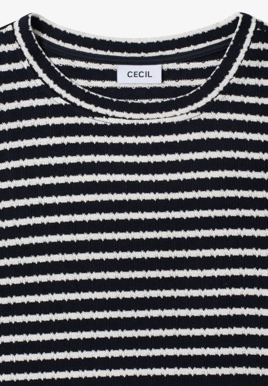 Gestreiftes Langarmshirt universal blue