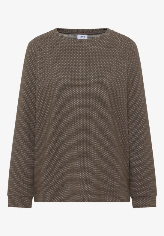 Two Tone Strukturshirt urban taupe