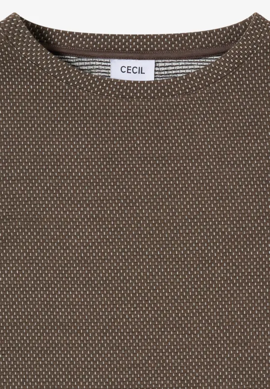 Two Tone Strukturshirt urban taupe