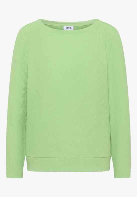 T-shirt à motifs structurés bamboo green