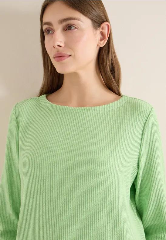 T-shirt à motifs structurés bamboo green