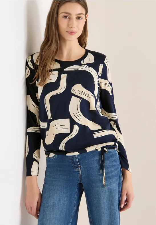 Shirt met patroon universal blue