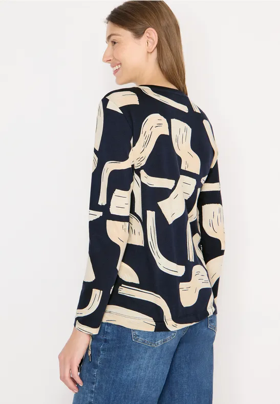 Shirt met patroon universal blue