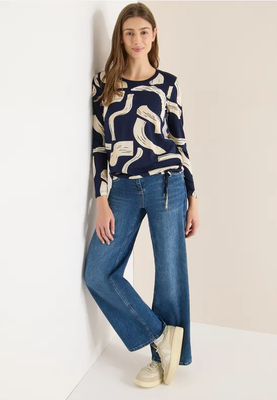 Shirt met patroon universal blue