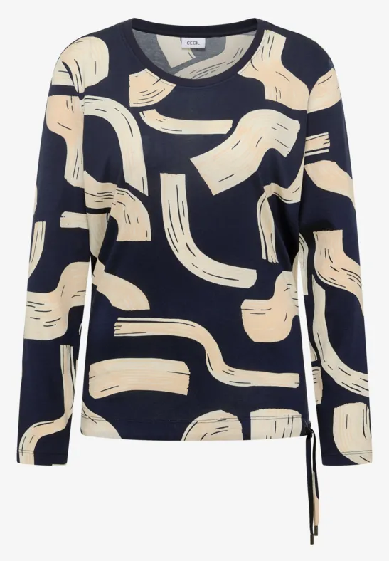 Shirt met patroon universal blue