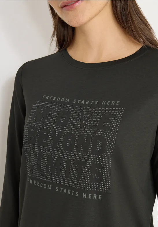 Shirt met edelstenen null