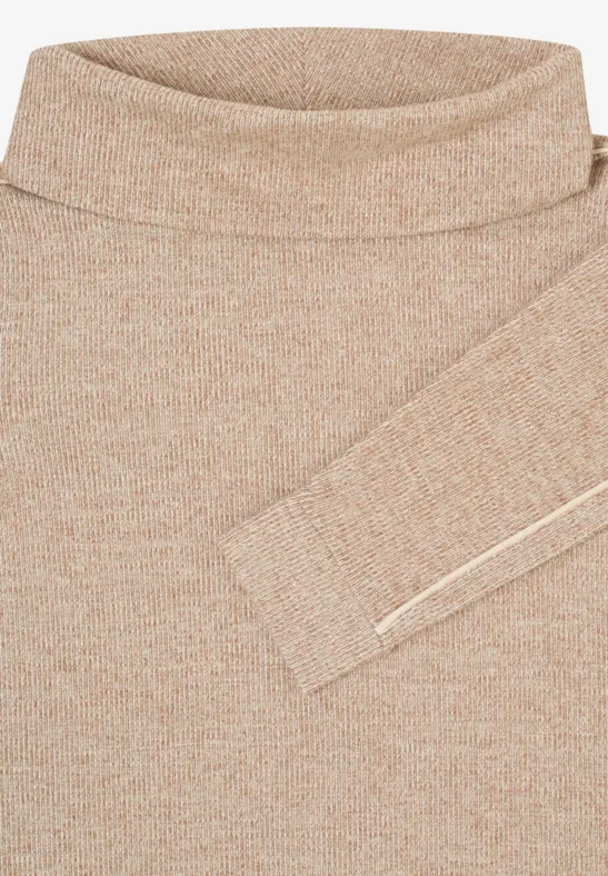 Gemêleerd shirt met tape urban taupe melange