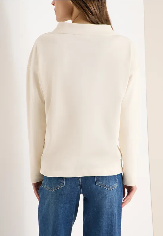 T-shirt avec broderie pearl beige