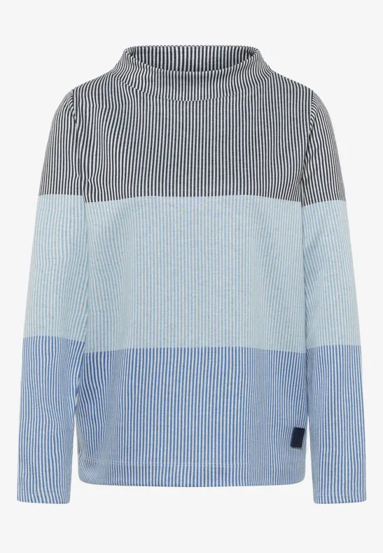 Chemise jacquard Colorblock universal blue