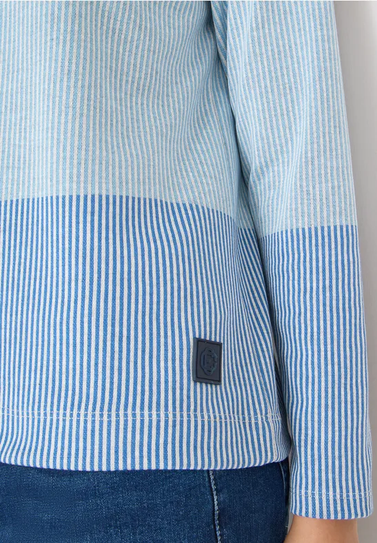 Chemise jacquard Colorblock universal blue