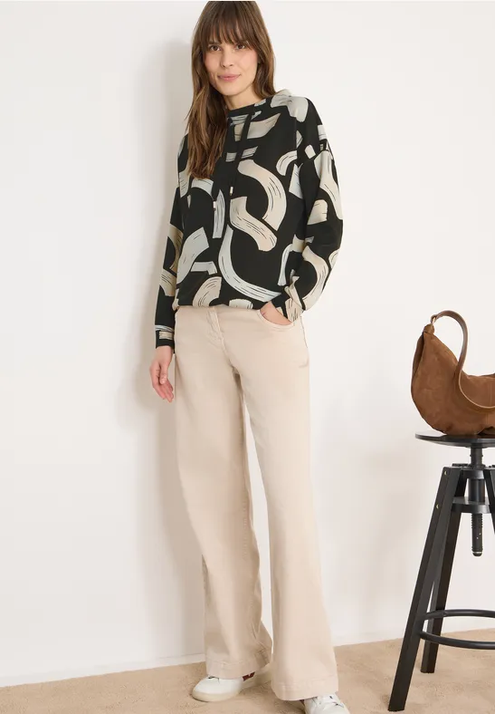 Gemustertes Shirt raw khaki