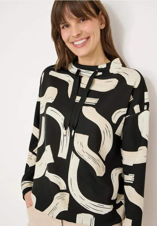 Gemustertes Shirt raw khaki