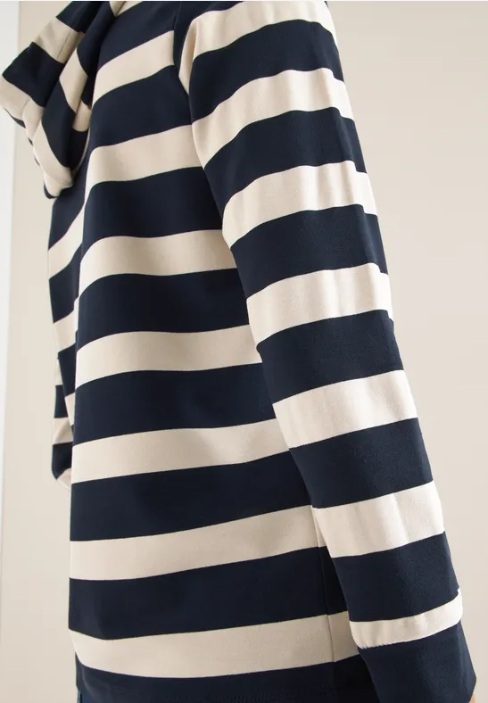 Gestreiftes Hoodie-Shirt universal blue