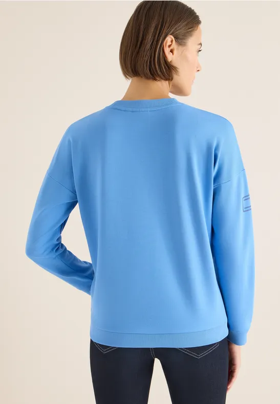 Shirt mit Frontprint fountain blue