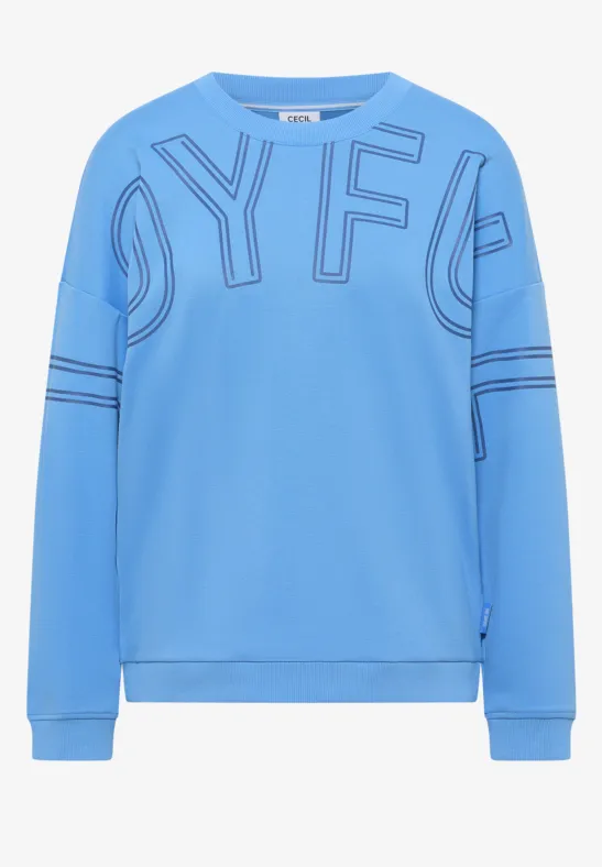 Shirt mit Frontprint fountain blue