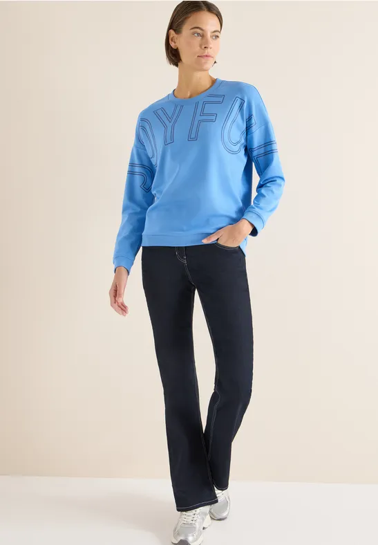 Shirt mit Frontprint fountain blue