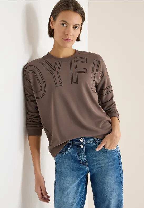 Shirt mit Frontprint urban taupe