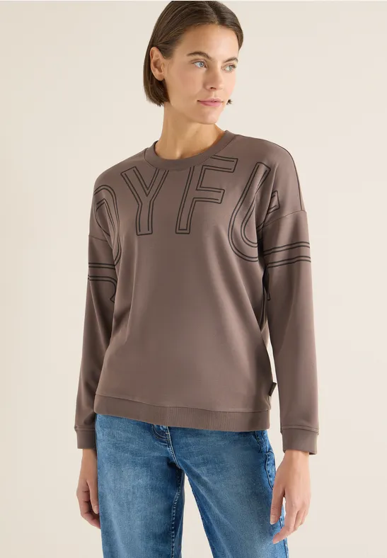 Shirt mit Frontprint urban taupe