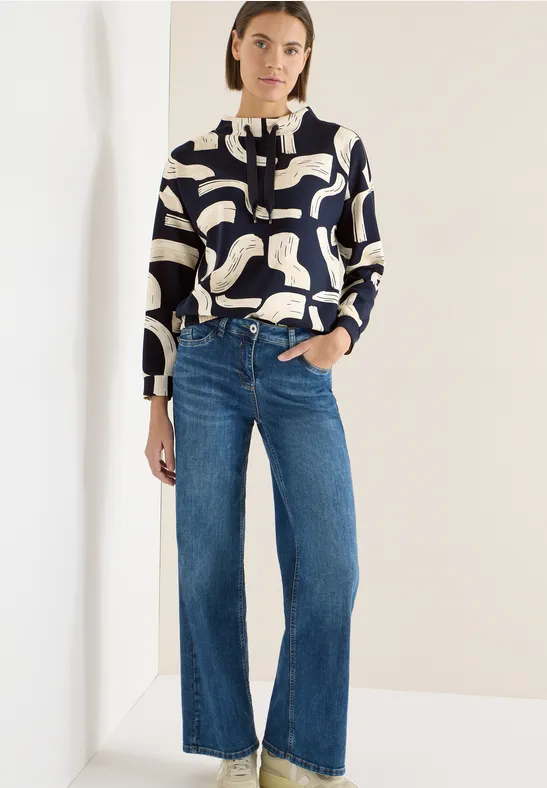 Gemustertes Shirt universal blue