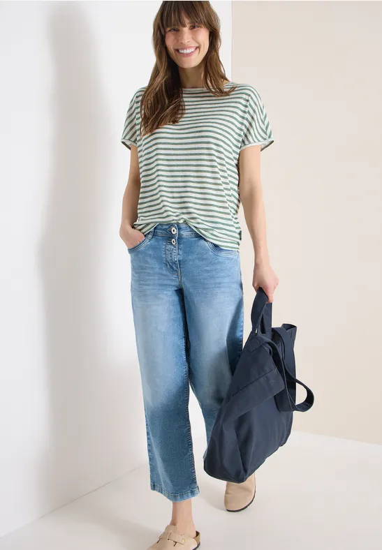 T-shirt à col bateau et à rayures just khaki