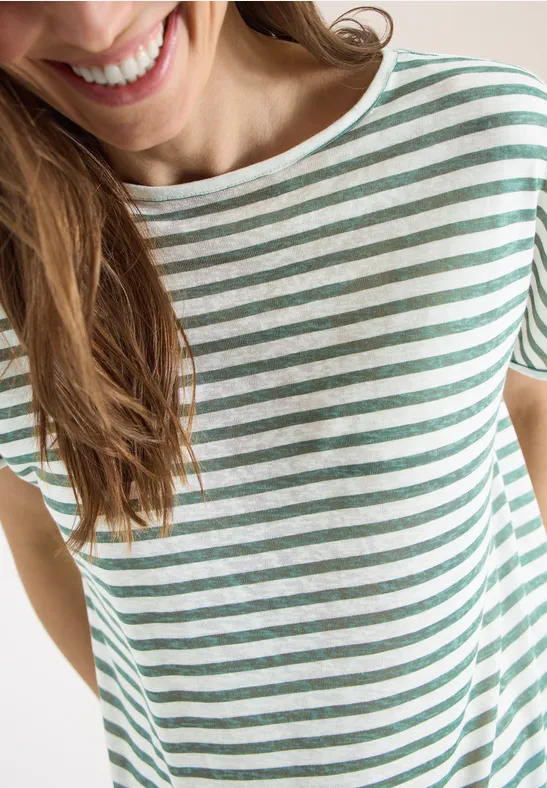 T-shirt à col bateau et à rayures just khaki