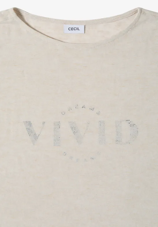 Shirt met overhangende schouders in linnenlook macadamia beige