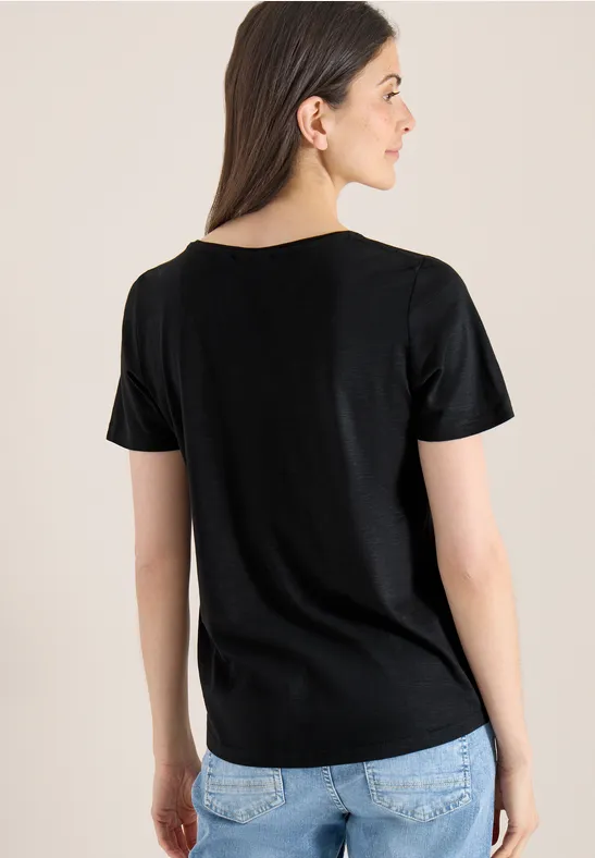 Basic T-Shirt mit Rundhals im 2er-Pack black/black