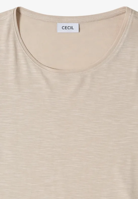 T-shirt basique à col rond en pack de 2 grain beige/black