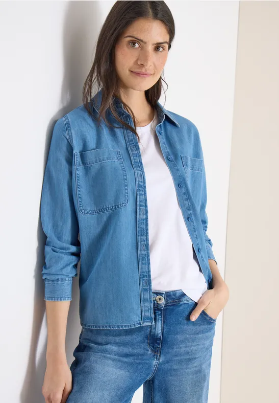 Basic Shirt met ronde hals in een 2-pack white/white