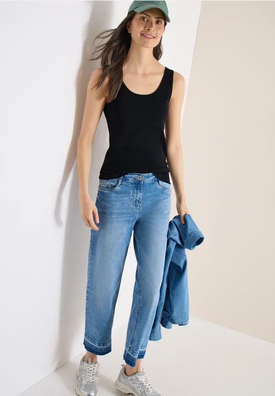 Basic Top mit Rundhals im 2er-Pack black/black