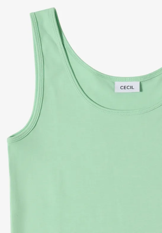 Top basique à col rond en pack de 2 grain beige/juicy lime