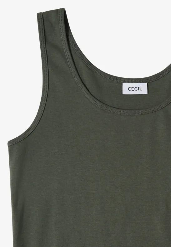 Basic Top mit Rundhals im 2er-Pack khaki/juicy lime