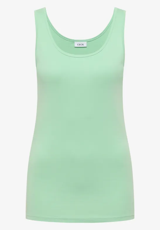 Ärmelloses, mintgrünes Damen-Top