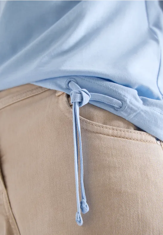 T-shirt à manches courtes avec fronces light sky blue