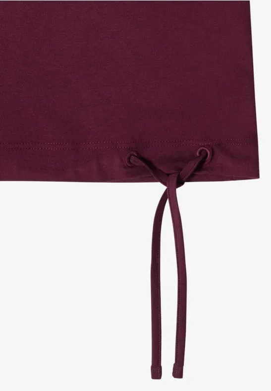 T-shirt à manches courtes avec fronces sweet grape red