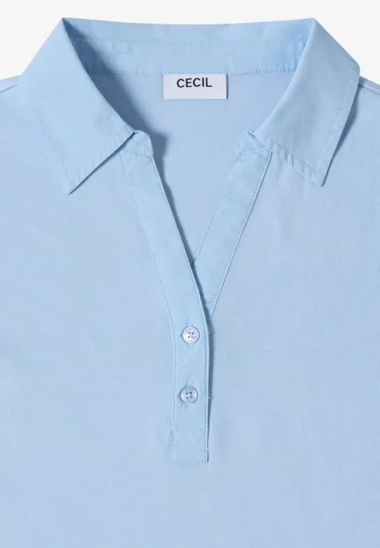 Basis polo met korte mouwen light sky blue