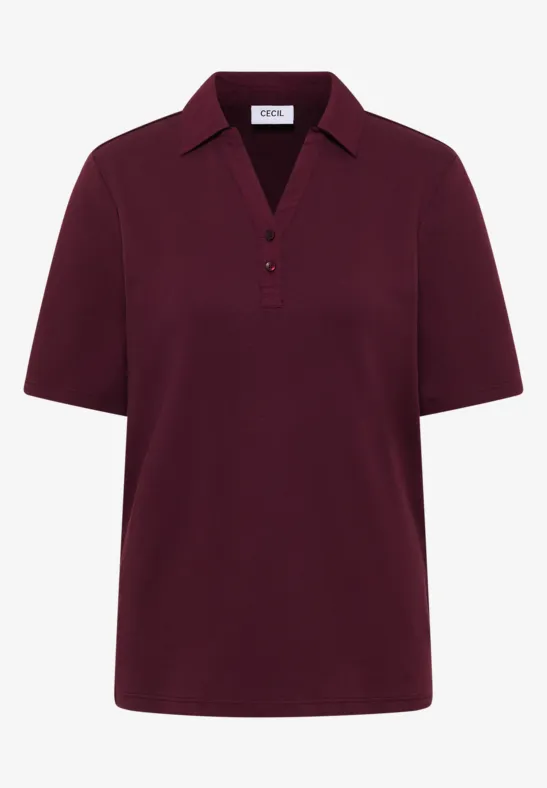 Polo basique à manches courtes sweet grape red