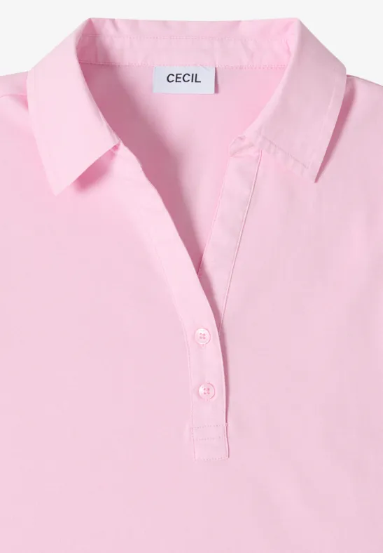 Basic Poloshirt mit Kurzarm light blush rose