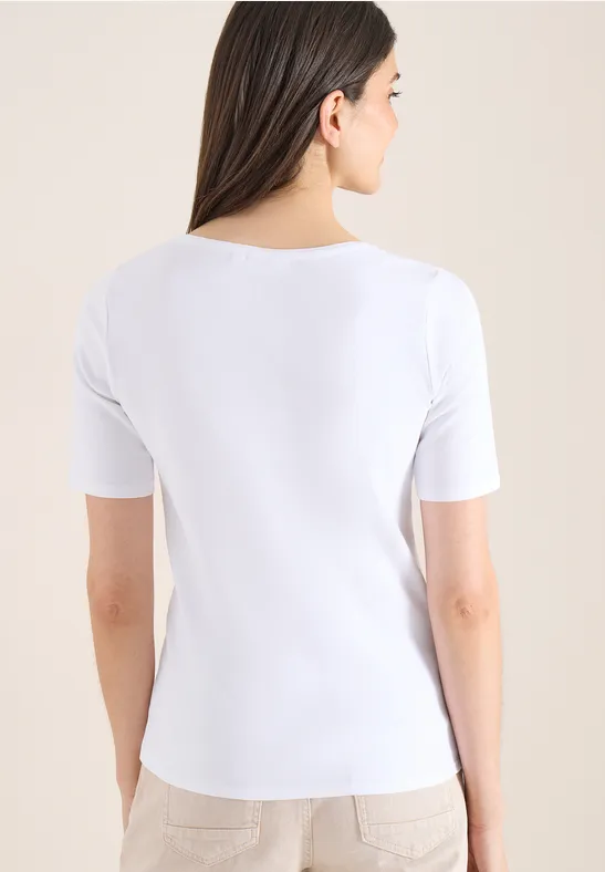 Basic katoenen shirt White