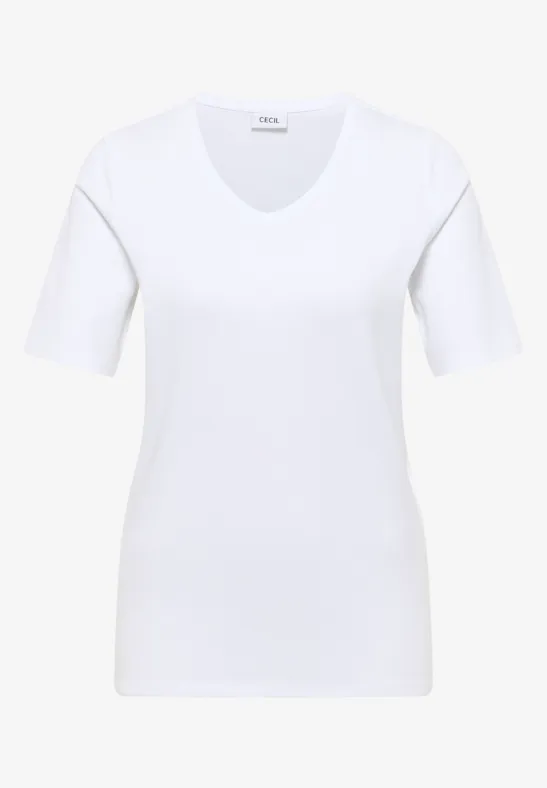 Basic katoenen shirt White