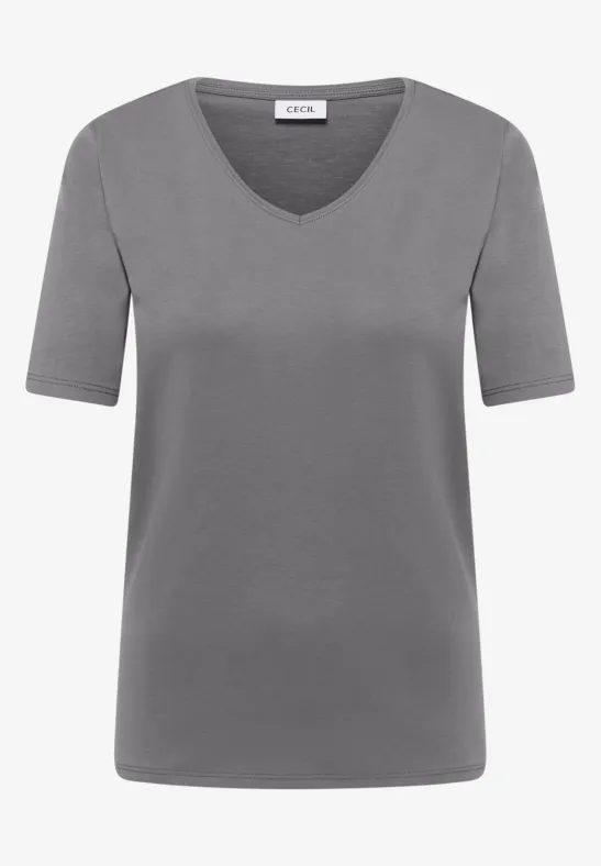 Basic katoenen shirt graphite light grey
