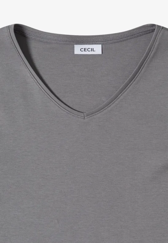 Basic katoenen shirt graphite light grey