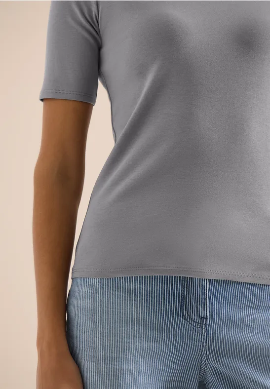 Basic katoenen shirt graphite light grey