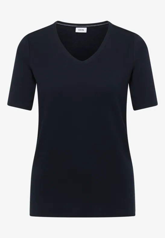 Basic T-Shirt aus Baumwolle universal blue