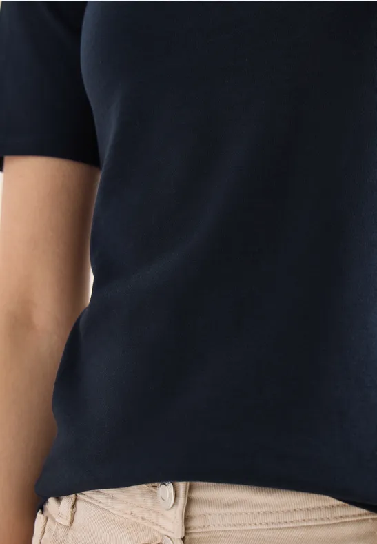 Basic T-Shirt aus Baumwolle universal blue