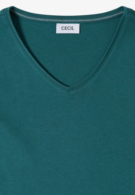 Basic T-Shirt aus Baumwolle jungle green