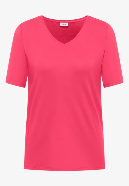 T-shirt basique en coton geranium red